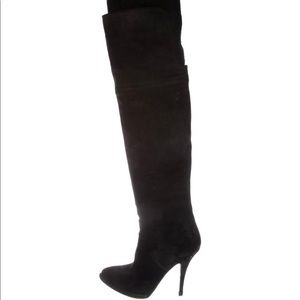 Givenchy black over the knee heel boots